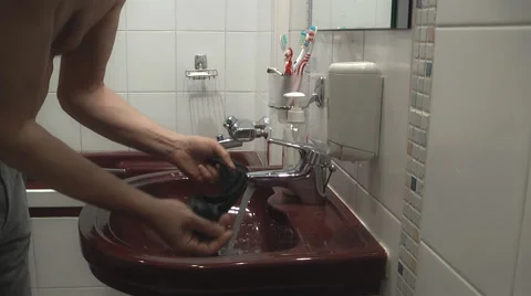 Hand wash socks Stock Footage 46625088