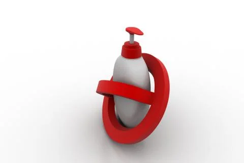 Hand wash with stop icon Free Stock Illustration