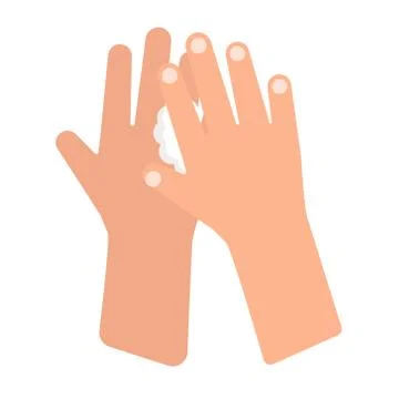 Hand wash vector icon. Clean hands flat vector icon. Vector illustration. Stock Illustration