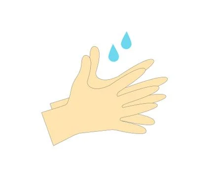 Hand wash vector icon in flat style isolated Stock Illustration