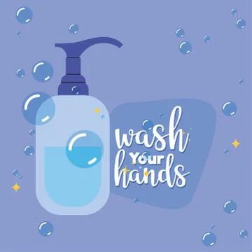 Hand washig poster Stock Illustration