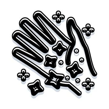 Hand washing clean with bubbles and sparkles Illustrazione stock