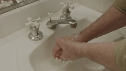 Hand washing demo Stock Footage 128215232