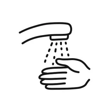 Hand washing doodle icon, vector illustration Stock Illustration