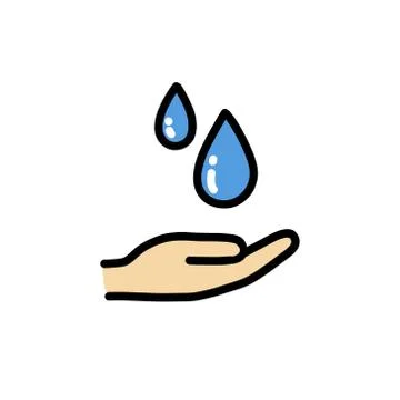 Hand washing doodle icon, vector color illustration Stock Illustration