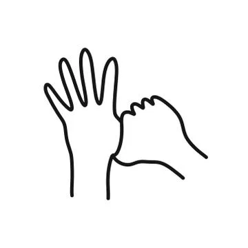Hand washing doodle icon, vector illustration Stock Illustration