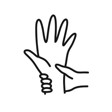 Hand washing doodle icon, vector illustration Illustrazione stock