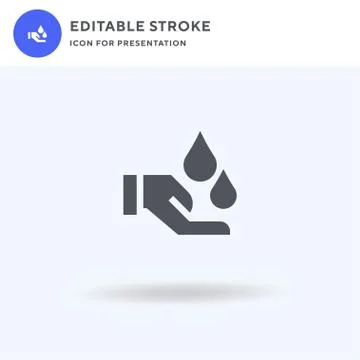 Hand Washing icon vector, filled flat sign, solid pictogram isolated on white 스톡 일러스트