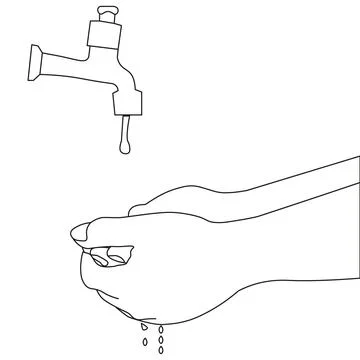Hand washing Stock Illustration