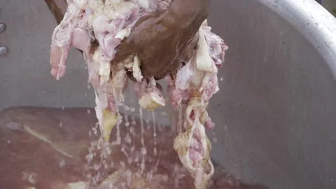Hand Washing Meat - A Step-by-Step Visual Guide Stock Footage 324138446