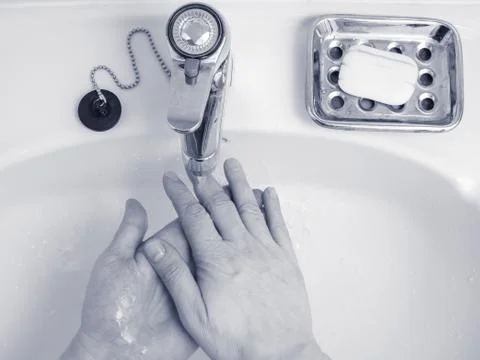 Hand washing Foto stock