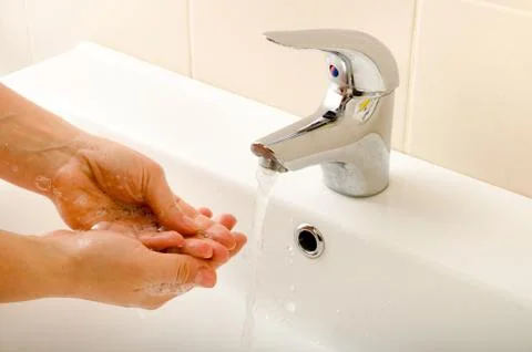 Hand washing Stock Photos