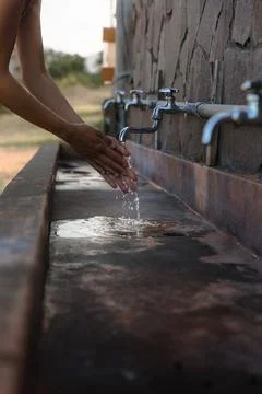 Hand washing Foto stock