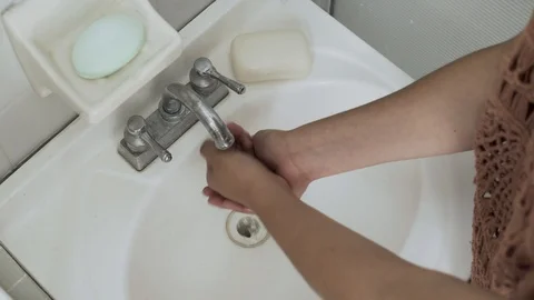 Hand washing properly step by step Stock Footage 126623205