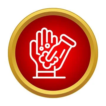 Hand washing soap and bubbles hygiene icon Stock Illustration
