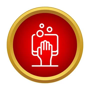 Hand washing with soap and bubbles hygiene icon Иллюстрация