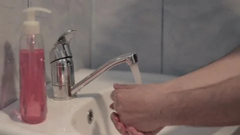 Hand Washing With Soap Stock Footage 233860458