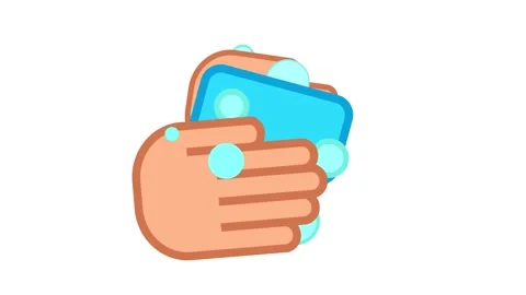 Hand washing with soap icon Video stock 132201637