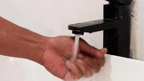 Hand washing under running water Stock Footage 341955013