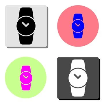 Hand watch clock. flat vector icon Stock Illustration