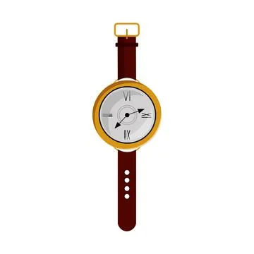 Hand watch flat icon. isolated illustration element. Illustrazione stock