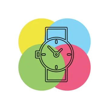 Hand watch icon, Clock icon Stock Illustration