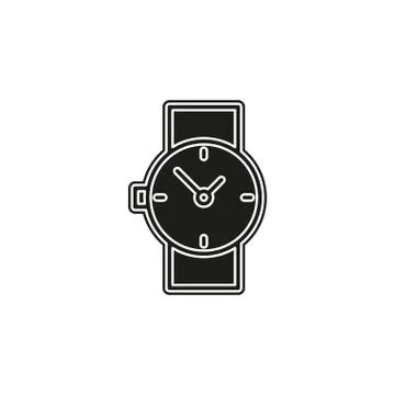 Hand watch icon, Clock icon - Clock symbol, vector Clock isolated Stock Illustration