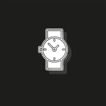 Hand watch icon, Clock icon - Clock symbol, vector Clock isolated Stock Illustration