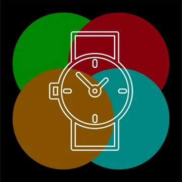 Hand watch icon, Clock icon Stock Illustration
