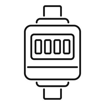 Hand watch showing time zero icon, simple style Stock Illustration