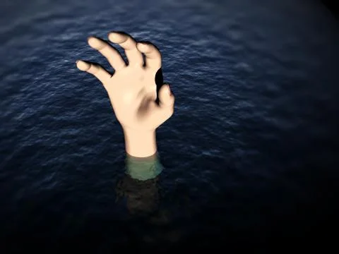Hand In Water Stock Illustration