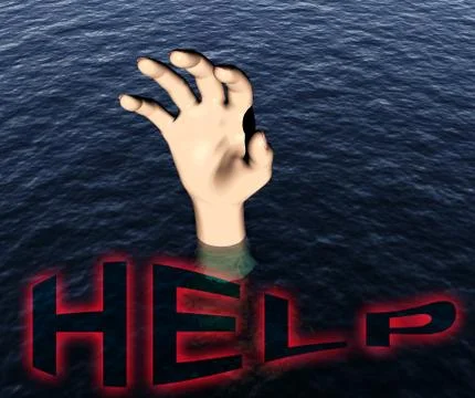 Hand In Water Stock Illustration