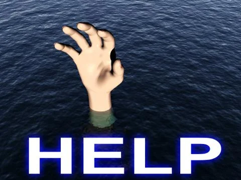 Hand In Water Stock Illustration