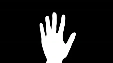 Hand wave black - HD Stock Footage 509659