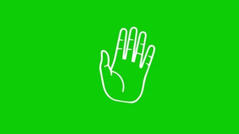 Hand wave greeting animation icon motion graphic Stock Footage 330542267