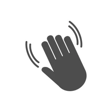 Hand wave, hello icon. Vector illustration, flat design. Иллюстрация
