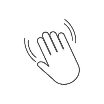 Hand wave icon. Vector illustration, flat design. Stock Illustration