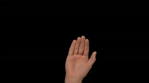 Hand waves casually Stock Footage 754569