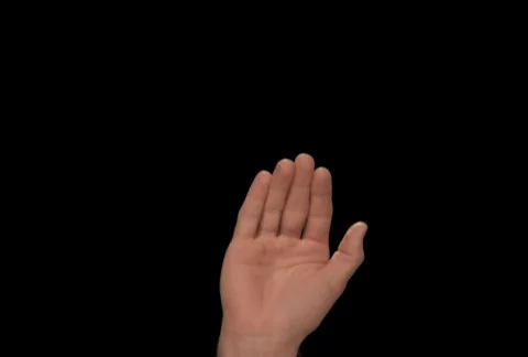 Hand waves casually Stock Footage 754571
