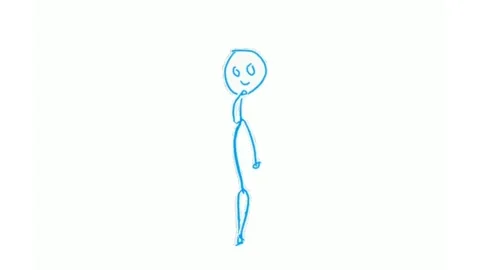 Hand waving stick animation Stock Footage 242776742