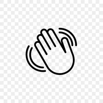 Hand waving vector flat icon Stock Illustration