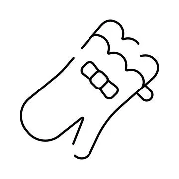 Hand wearing medical patch icon line drawing Stock Illustration