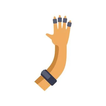 Hand wearing a sensor glove for virtual reality Illustrazione stock