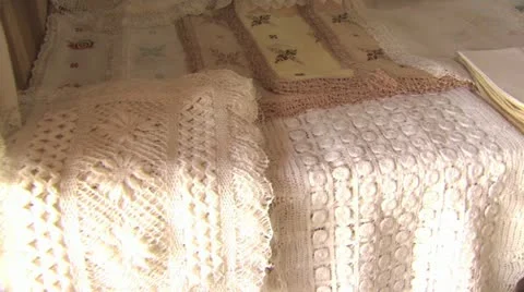 Hand Weaving Lace 8 Video stock 19251992