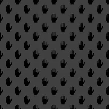 Hand web icon.flat design. Seamless pattern. Stock Illustration