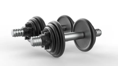 Hand Weights 3D rendering Stock Illustration