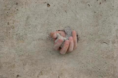 The hand that went through Stock Photos