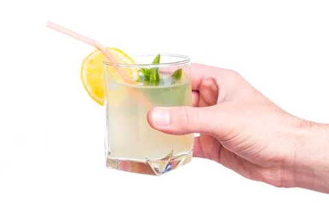 Hand whit lemonade Stock Photos
