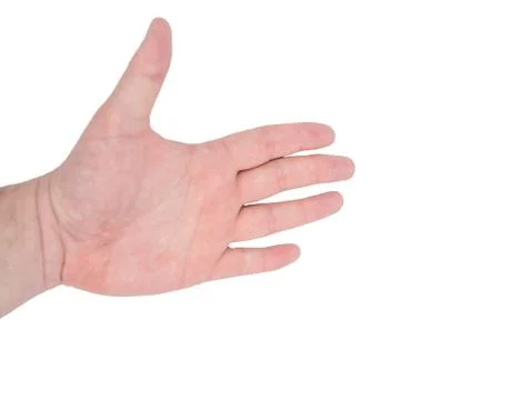 Hand on white background counting 写真素材
