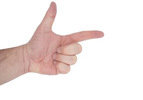 Hand on white background counting Stock Photos
